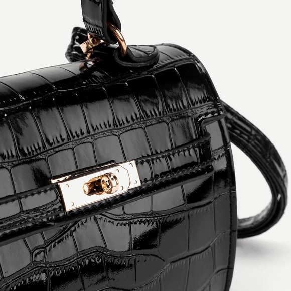 Faux crocodile leather mini bag - Picture 4 of 7